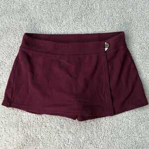 Free People FP Beach Wrap Skort | Size Medium | Burgundy